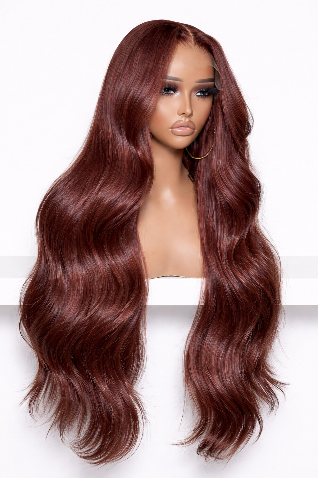 Perruque Raw Hair Birmanie rouge ondulé