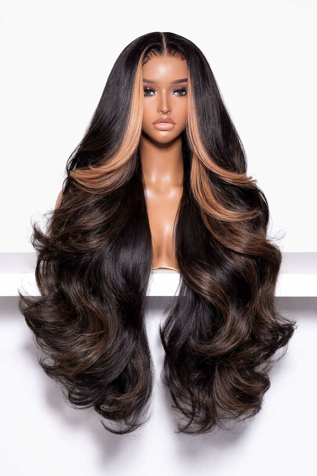 Perruque Raw Hair Birmanie mèche blonde
